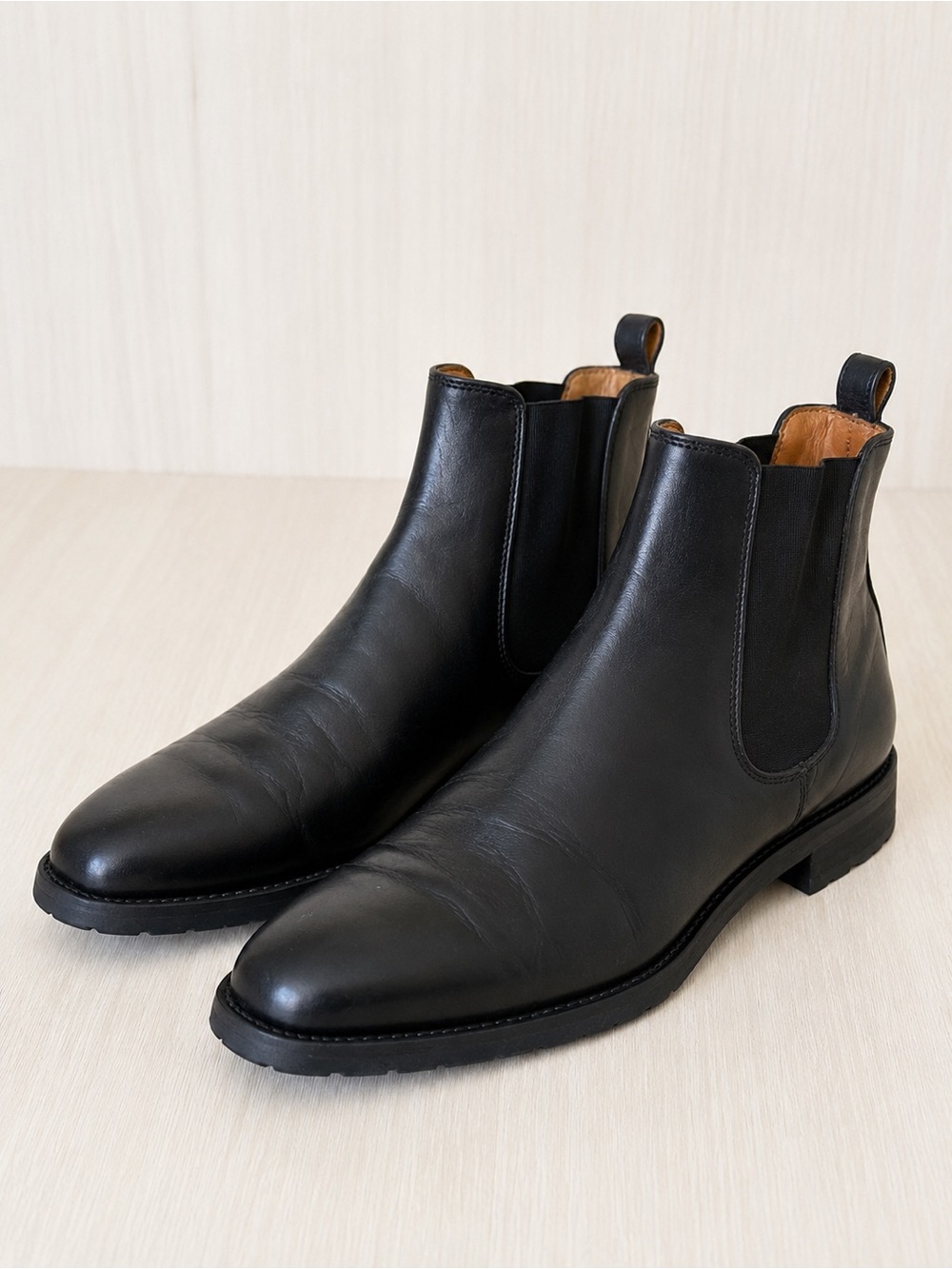 To Boot New York Men’s Black Leather Chelsea Boots Size 10.5 Made in Italy